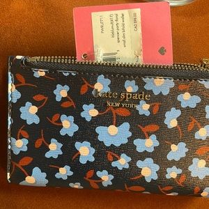 Kate Spade spencer party floral small slim bifold wallet